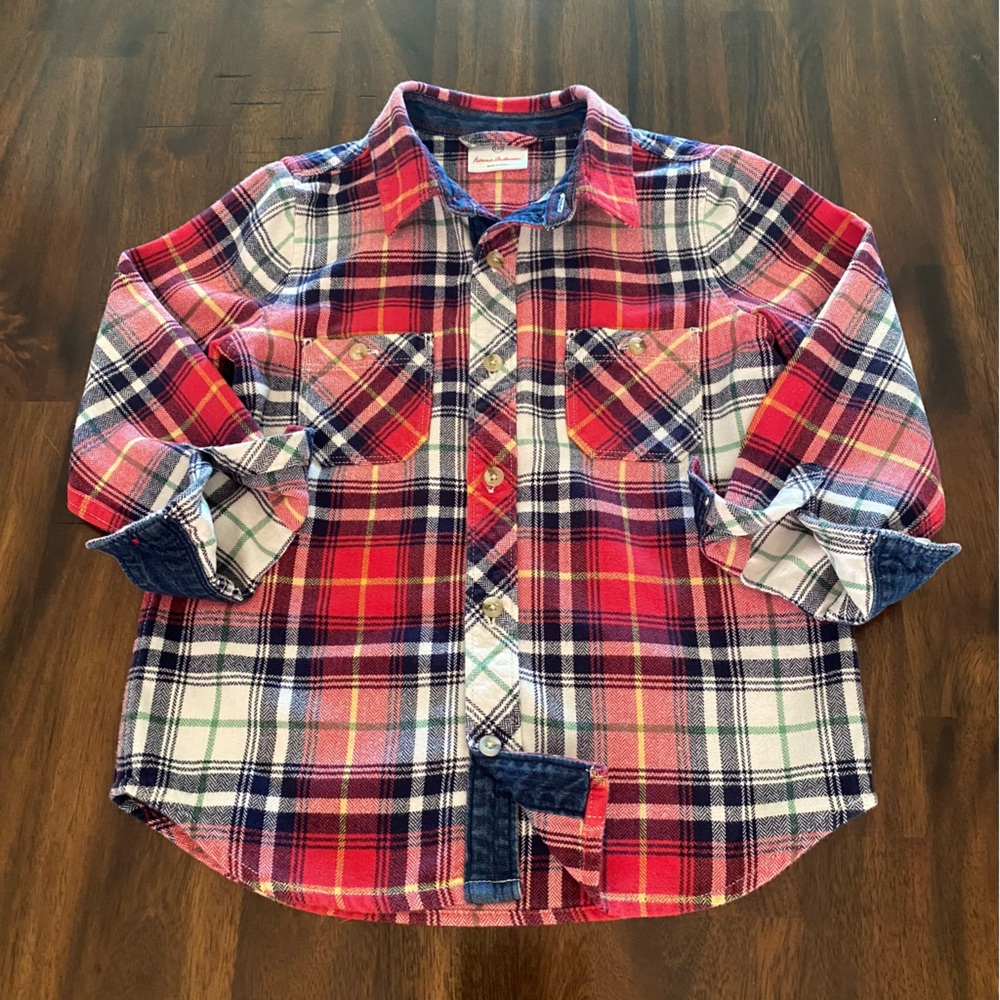 Hanna Andersson Boys Flannel-Denim Boys Shirt
